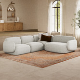 Temple &amp; Webster 4 Seater Natural Moab Modular Sofa Set with Right Chaise