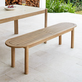Temple &amp; Webster 3 Seater Corfu Acacia Wood Outdoor Bench