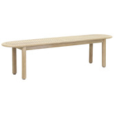 Temple &amp; Webster 3 Seater Corfu Acacia Wood Outdoor Bench