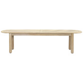Temple &amp; Webster 3 Seater Corfu Acacia Wood Outdoor Bench