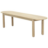 Temple &amp; Webster 3 Seater Corfu Acacia Wood Outdoor Bench