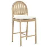 Temple &amp; Webster 67.4cm Corfu Acacia Wood Outdoor Bar Stools