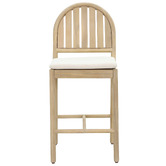 Temple &amp; Webster 67.4cm Corfu Acacia Wood Outdoor Bar Stools