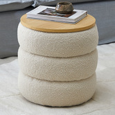 Temple &amp; Webster Toby 42cm Teddy Storage Ottoman/Side Table