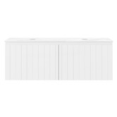 Temple &amp; Webster Belmont 1200mm Matte White Wall Hung Double Vanity