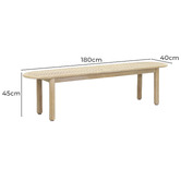 Temple &amp; Webster 3 Seater Corfu Acacia Wood Outdoor Bench