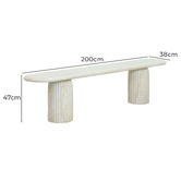 Temple &amp; Webster 3 Seater Hallie Concrete Outdoor Bench