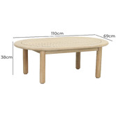 Temple &amp; Webster Corfu Acacia Wood Outdoor Coffee Table