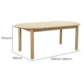 Temple & Webster 8 Seater Corfu Outdoor Extendable Dining Table