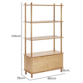 Temple &amp; Webster Banjo 4 Tier Storage Bookcase