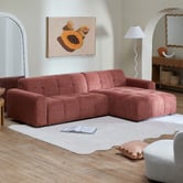 Temple &amp; Webster Quinn 4 Seater Upholstered Sofa with Reversible Chaise