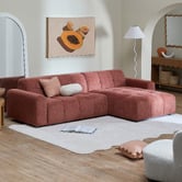 Temple &amp; Webster Quinn 4 Seater Upholstered Sofa with Reversible Chaise