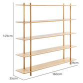 Temple &amp; Webster Large Banjo 5 Tier Bookcase