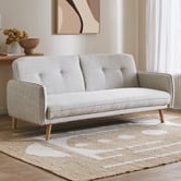 Temple &amp; Webster Chelsea 3 Seater Linen-Look Sofa Bed