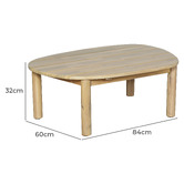Temple &amp; Webster 32cm Avalon Acacia Wood Outdoor Coffee Table