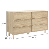 Temple &amp; Webster Hathaway 6 Drawer Chest