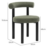 Temple &amp; Webster Roselin Boucle Dining Chairs