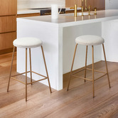 Temple &amp; Webster 68cm Nedda Boucle Bar Stools
