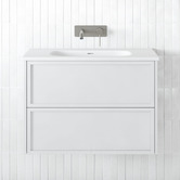 Temple &amp; Webster Cali 750mm Wall Hung Single Vanity with Integrated Basin