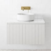 Temple &amp; Webster Belmont 750mm Matte White Wall Hung Single Vanity