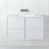 Temple &amp; Webster Cali 900mm Wall Hung Single Vanity with Integrated Basin