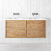Temple &amp; Webster Cali 1200mm Double Vanity Package with Rectangular Shaving Cabinet
