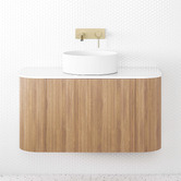 Temple &amp; Webster Nomad 900mm Vanity Package with Round Shaving Cabinet