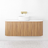 Temple &amp; Webster Nomad 1200mm Natural Wall Hung Single Vanity