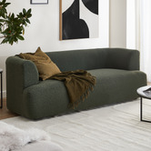 Temple &amp; Webster Gala 3 Seater Boucle Sofa