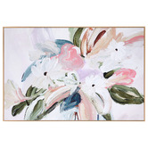 Temple &amp; Webster Daisy Floral Bunch Framed Canvas Wall Art