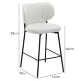 Temple &amp; Webster 66cm Petra Upholstered Bar Stools