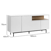 Temple &amp; Webster Bret 3 Door Sideboard Buffet