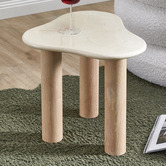 Temple &amp; Webster Iggy Freeform Marble Coffee &amp; Side Table Set