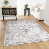 Temple &amp; Webster Manisa Vintage-Style Machine Washable Cotton Rug