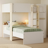 Temple &amp; Webster Oslo Convertible Single Bunk Bed with Wardrobe