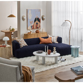 Temple &amp; Webster Gala 4 Seater Boucle Sofa with Chaise
