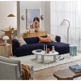 Temple &amp; Webster Gala Boucle 4 Seater Sofa with Chaise