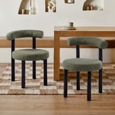 Temple &amp; Webster Roselin Boucle Dining Chairs
