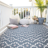 Temple &amp; Webster Grey Copenhagen Reversible Outdoor Floor Mat