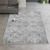 Temple &amp; Webster Grey Mosaic Oriental Rug