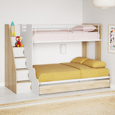 Temple &amp; Webster Levi Single Over Double Bunk Bed with Trundle