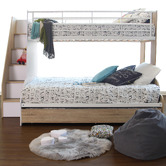 Temple &amp; Webster Levi Single Over Double Bunk Bed with Trundle