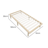 Temple &amp; Webster Ellisha Pine Wood Bed Base