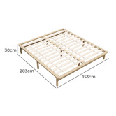 Temple &amp; Webster Ellisha Pine Wood Bed Base