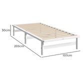 Temple &amp; Webster Ellisha Pine Wood Bed Base