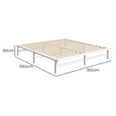 Temple &amp; Webster Ellisha Pine Wood Bed Base