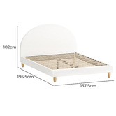 Temple &amp; Webster White Seraphine Boucle Bed