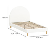 Temple &amp; Webster White Seraphine Boucle Bed