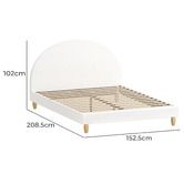 Temple &amp; Webster White Seraphine Boucle Bed