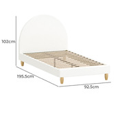 Temple &amp; Webster White Seraphine Boucle Bed